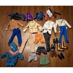 Ken Doll Clothes Mixed Lot 15 Pc plus 5 Pair of Shoes Barbie